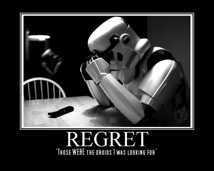 Storm trooper regrets