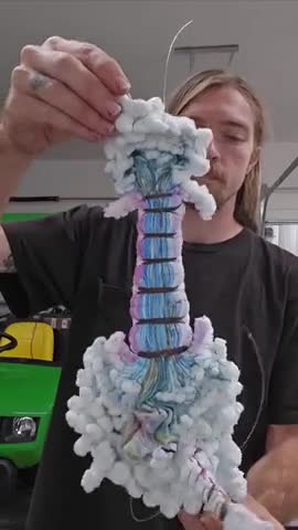 Incredible precision of tie die shirt making