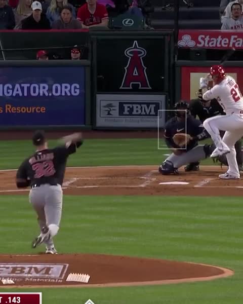 Mike Trout homered in his first at-bat at Angel Stadium this year bc of course
