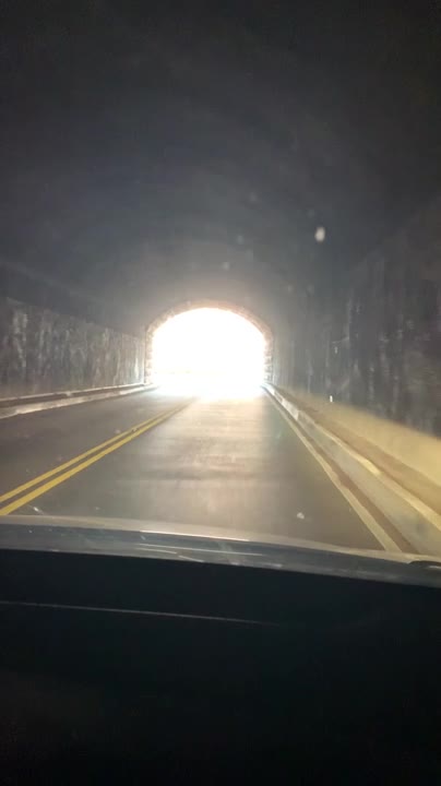 Coming out of the tunnel in Zion National Park, Utah.