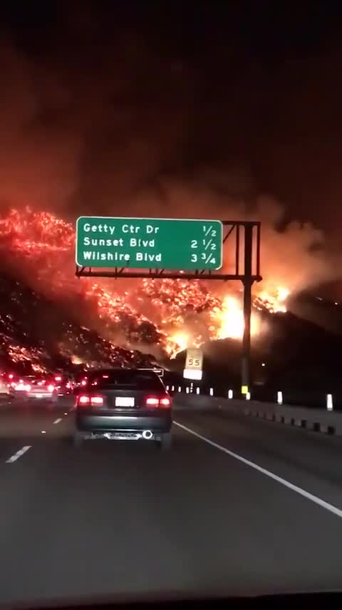 The morning commute in L.A. earlier today